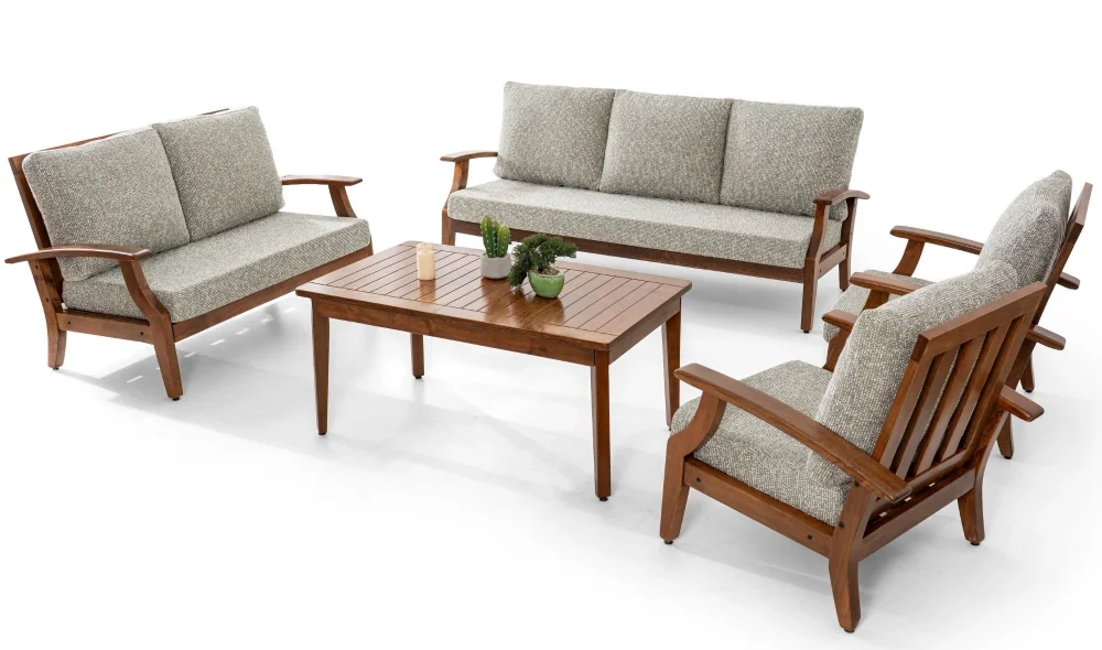 Teras Natura Yeşil 7 Oturumlu Bahçe ve Balkon Takımı