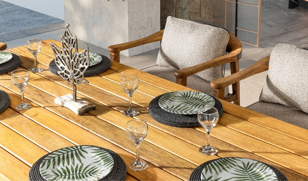 Apollo Iroko Yemek Masası Takımı