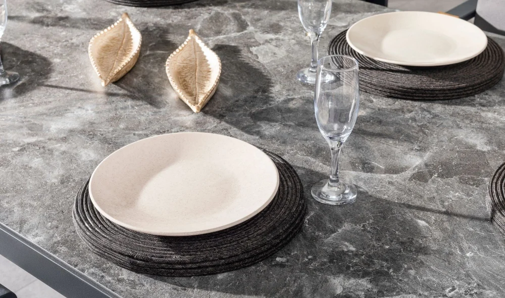 Argos Antrasit Iroko Yemek Masası Takımı