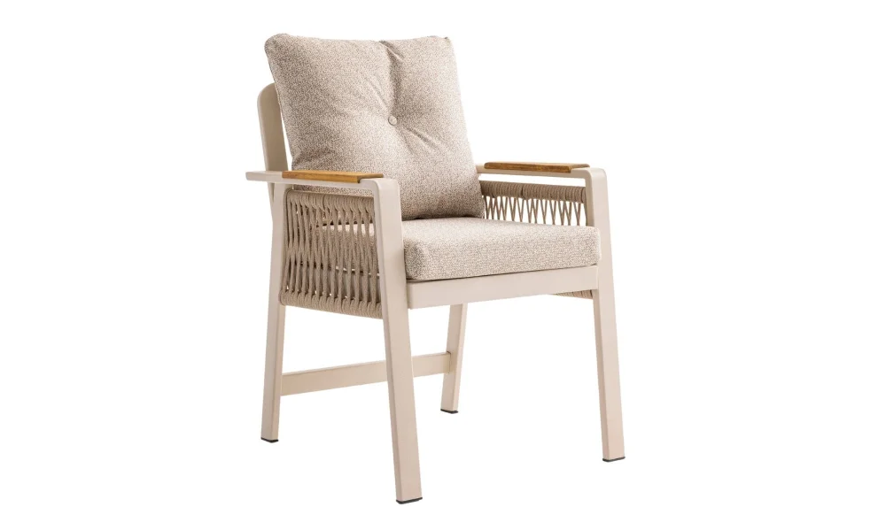 Olimpos Krem Iroko Yemek Masası Takımı