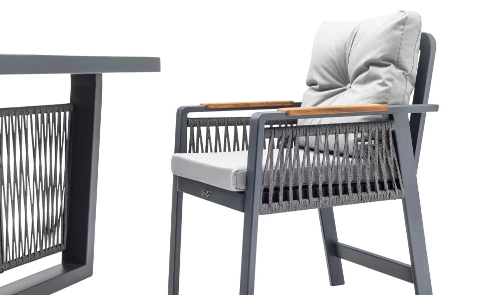 Olimpos Antrasit Iroko Yemek Masası Takımı