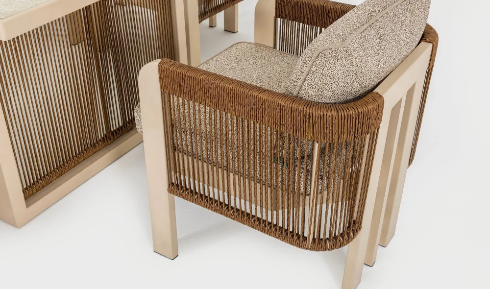 Atlas Kahve Seramik Yemek Masası Takımı