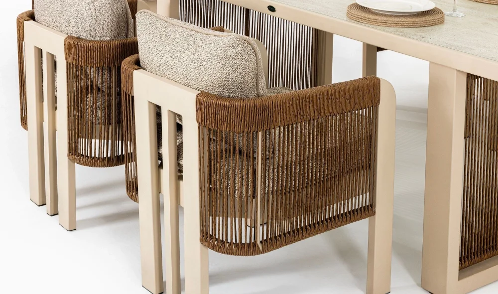 Atlas Kahve Seramik Yemek Masası Takımı