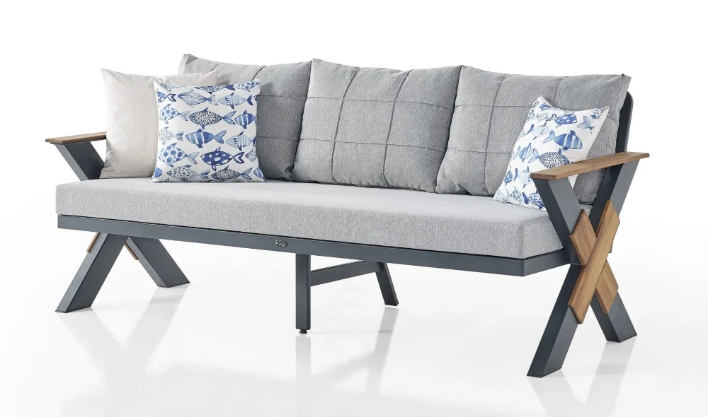 Lotus Antrasit Iroko Bahçe ve Balkon Takımı