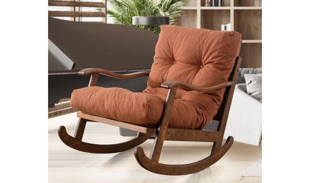 Ahşap Kiremit Sallanır Koltuk