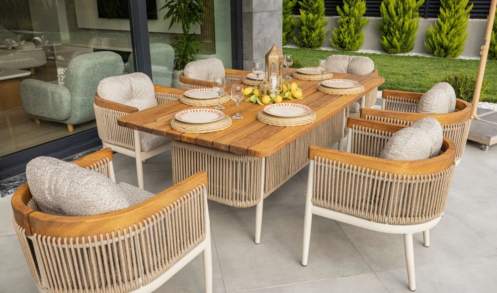 Minerva Iroko Yemek Masası Takımı