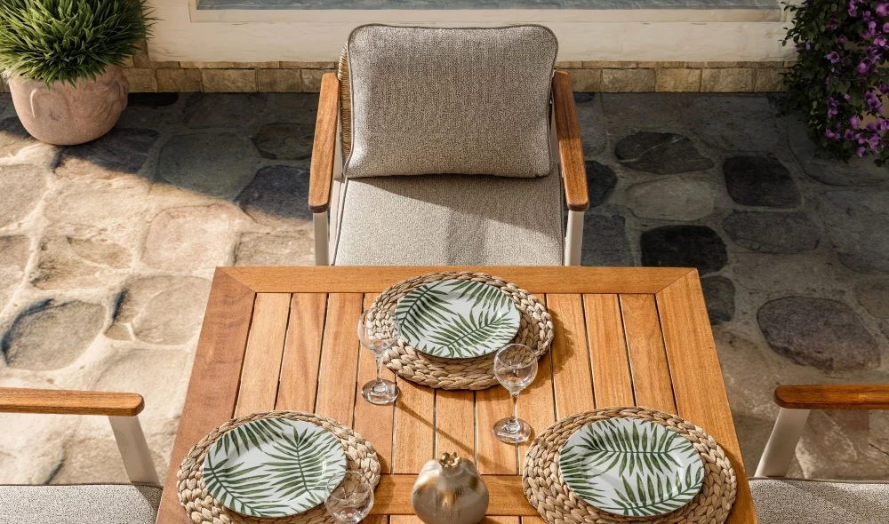 Onyx Iroko Yemek Masası Takımı