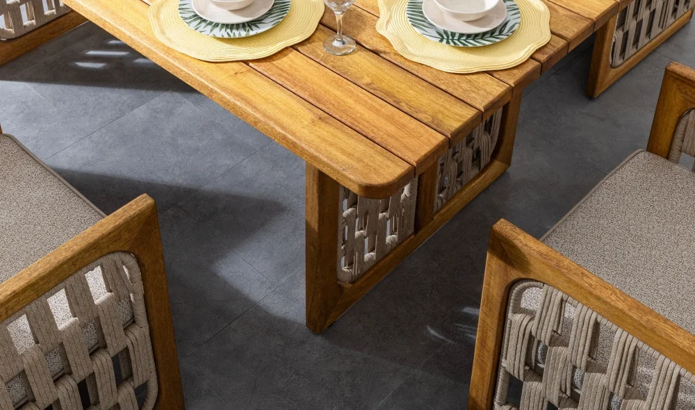 Zeus Iroko Yemek Masası Takımı