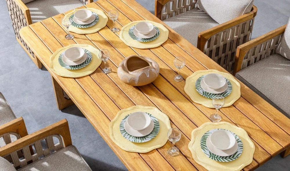 Zeus Iroko Yemek Masası Takımı