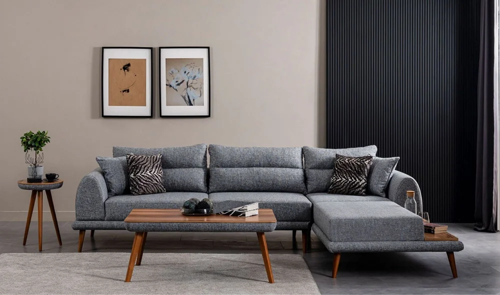 Deko Köşe Koltuk Takımı (Gri)