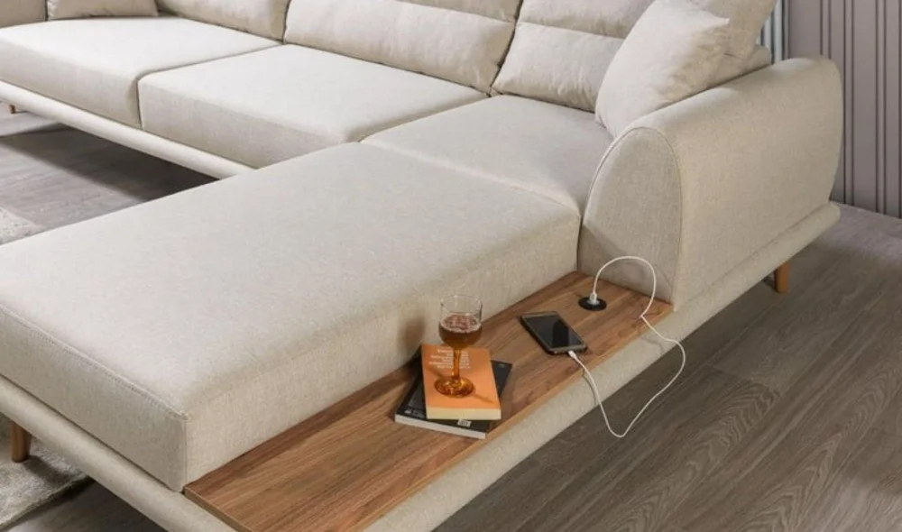 Deko Köşe Koltuk Takımı (Krem)