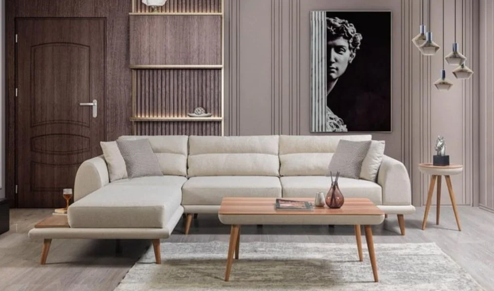 Deko Köşe Koltuk Takımı (Krem)