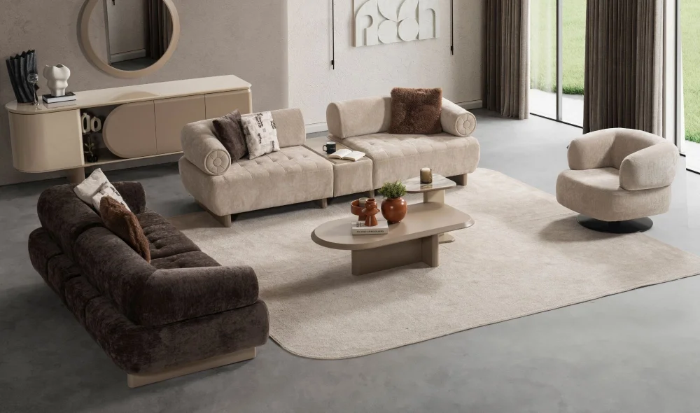 Aspendos Sehpalı 3lü Koltuk