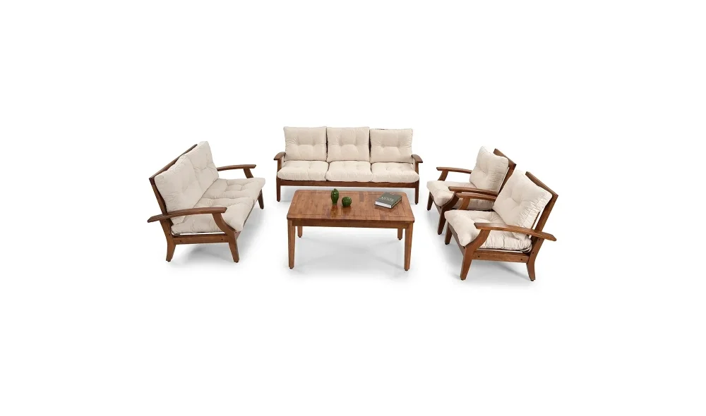 Teras Krem 7 Oturumlu Bahçe ve Balkon Takımı 3211s