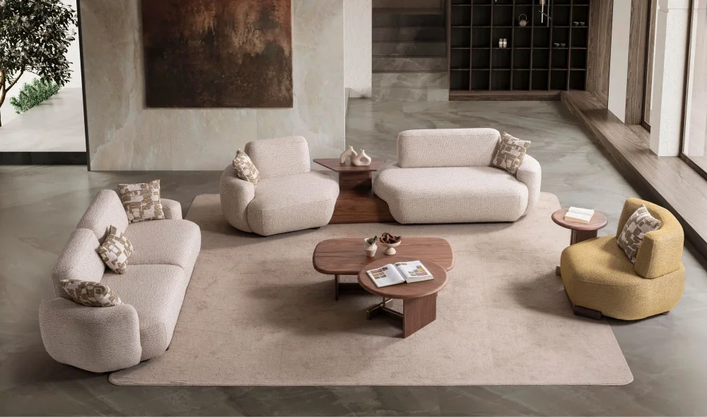 Lugano Sehpalı 3lü Koltuk