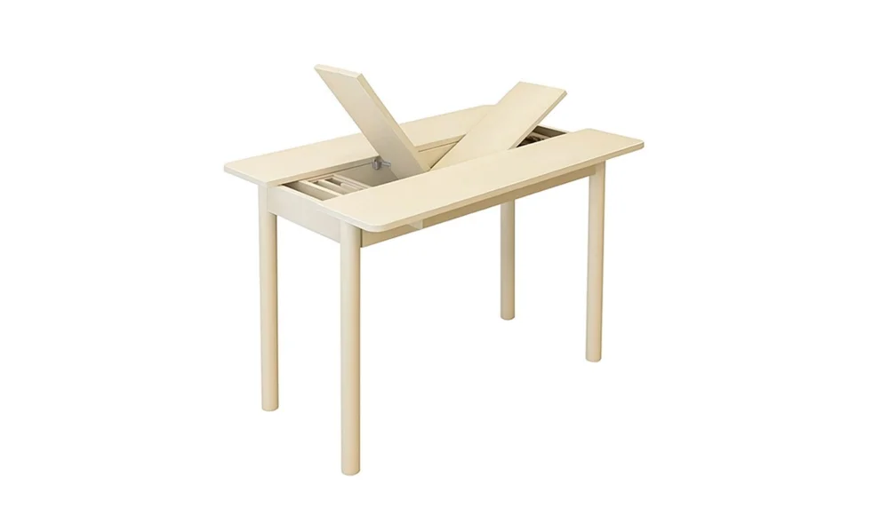 Rondo Mini Açılır Mutfak Masası Takımı - Sedef Krem Krem Renk