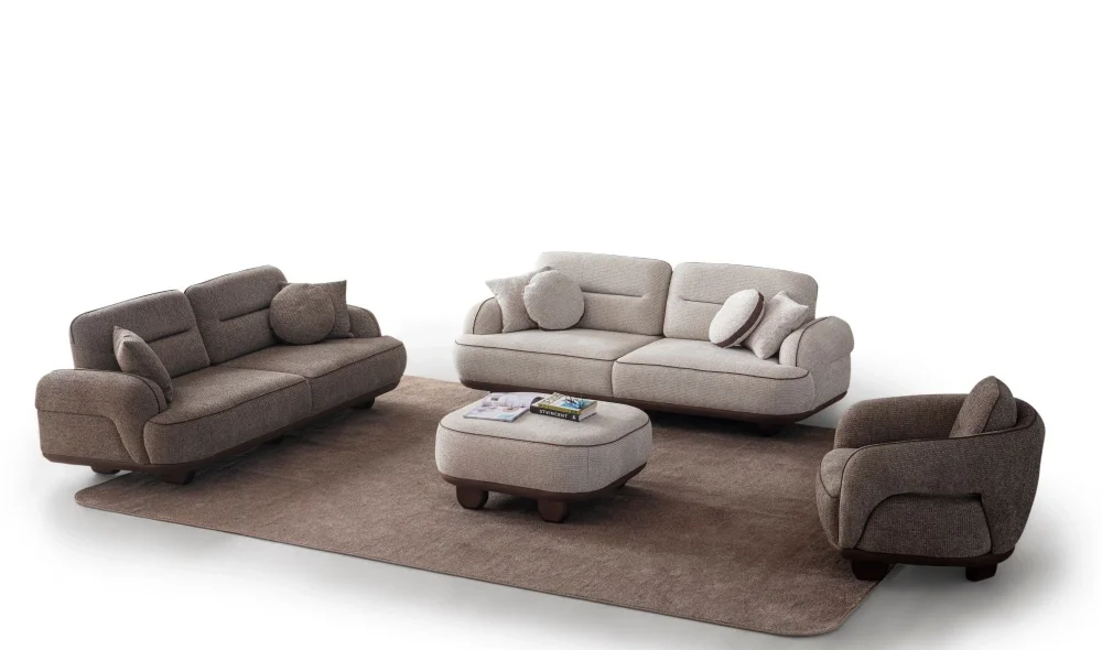 Nepal Kahve 3lü Koltuk