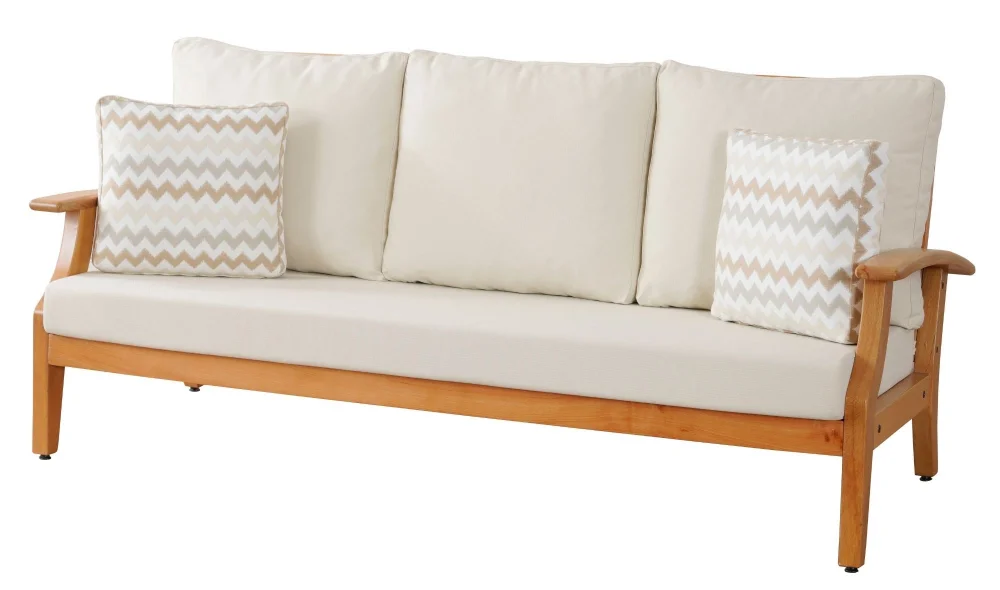 Teras Naturel Bahçe ve Balkon 3lü Koltuk - Bej