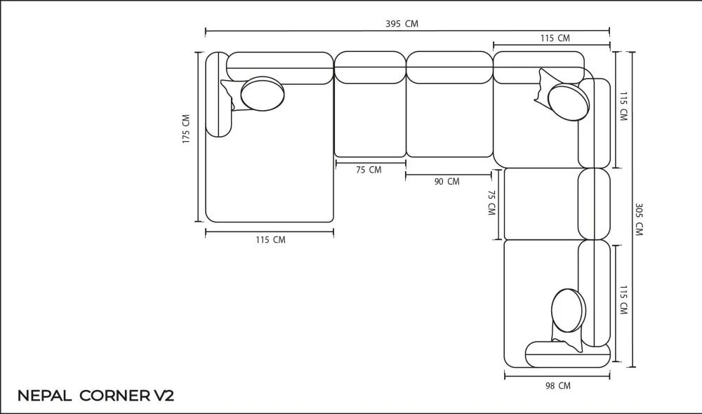 Nepal Köşe Koltuk Takımı