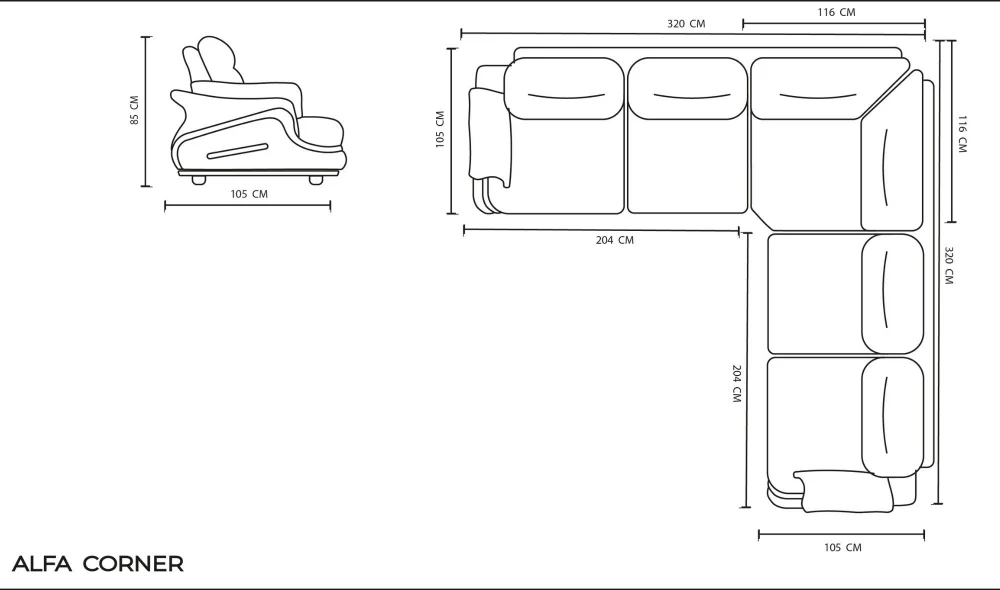 Axel Bej Köşe Koltuk Takımı
