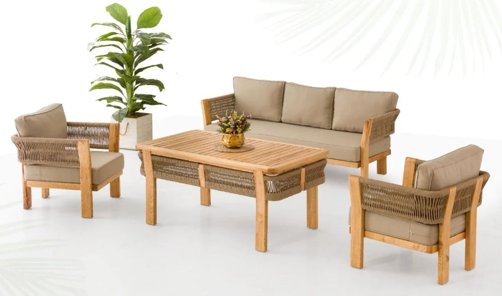 Miami Kahve İroko Bahçe ve Balkon Takımı