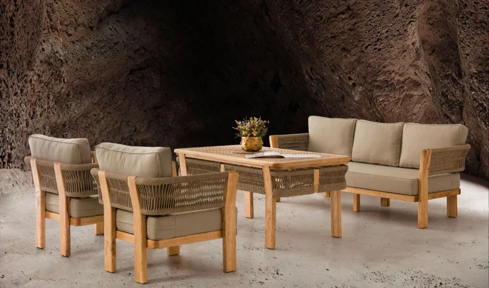 Miami Kahve İroko Bahçe ve Balkon Takımı