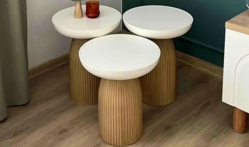 Üçlü Bohem Mantar Sehpa