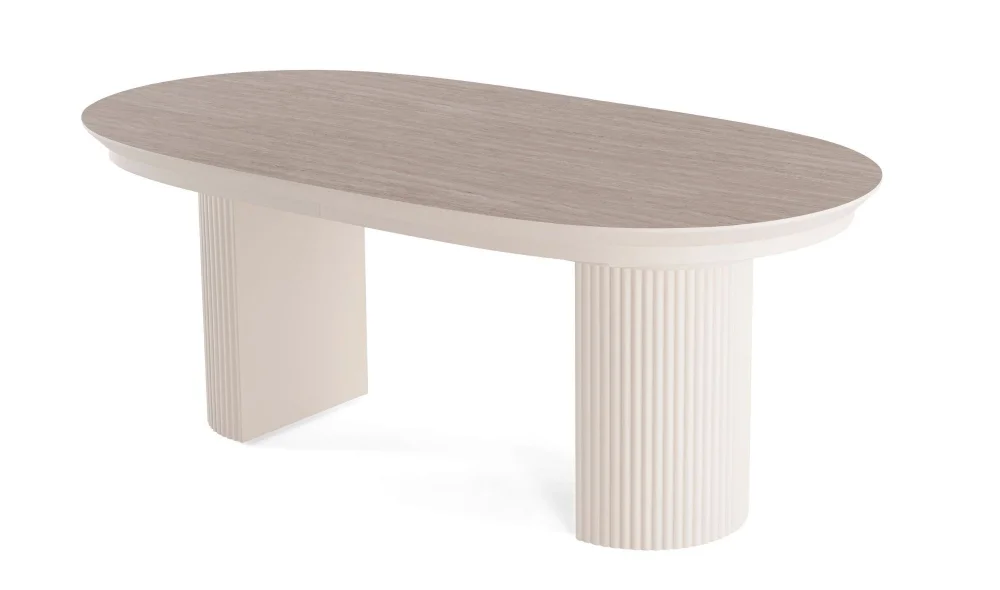 Como Traverten Çift Açılır Yemek Masası