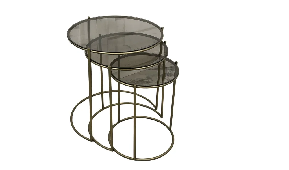 Neva Art Camlı Zigon Sehpa