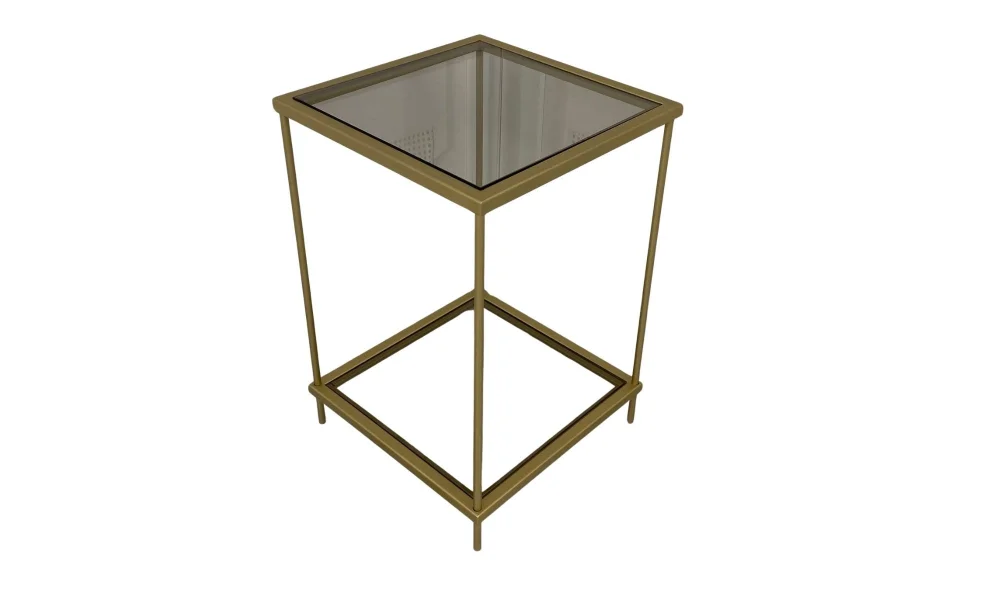 İnta K Yan Sehpa - Cam Tablalı