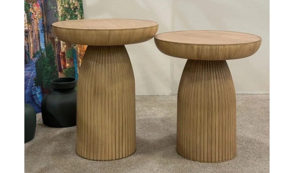 Bohem 3lü Mantar Sehpa - Ceviz & Aytaşı