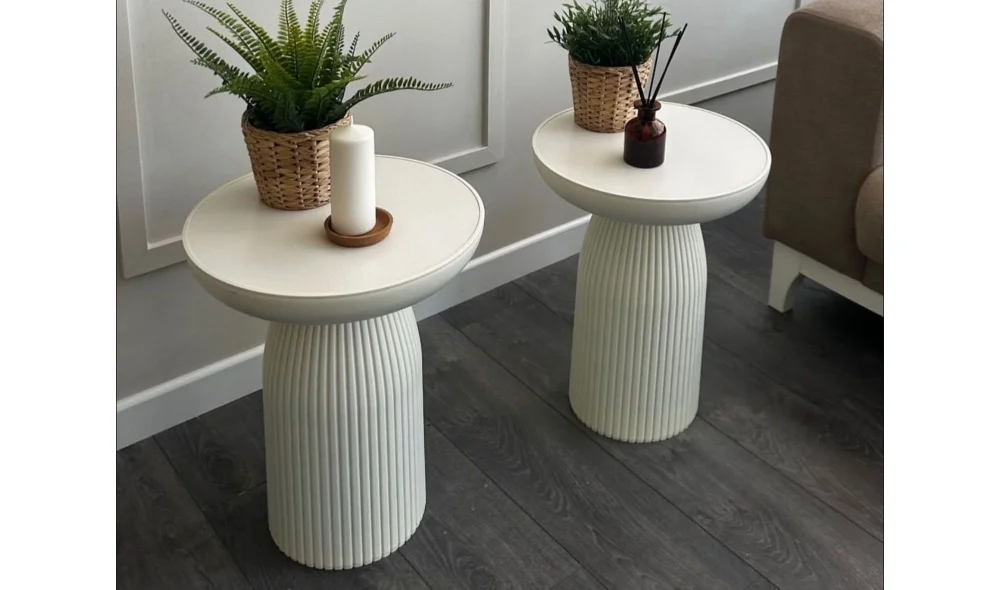 Bohem 2li Mantar Sehpa - Ceviz & Aytaşı