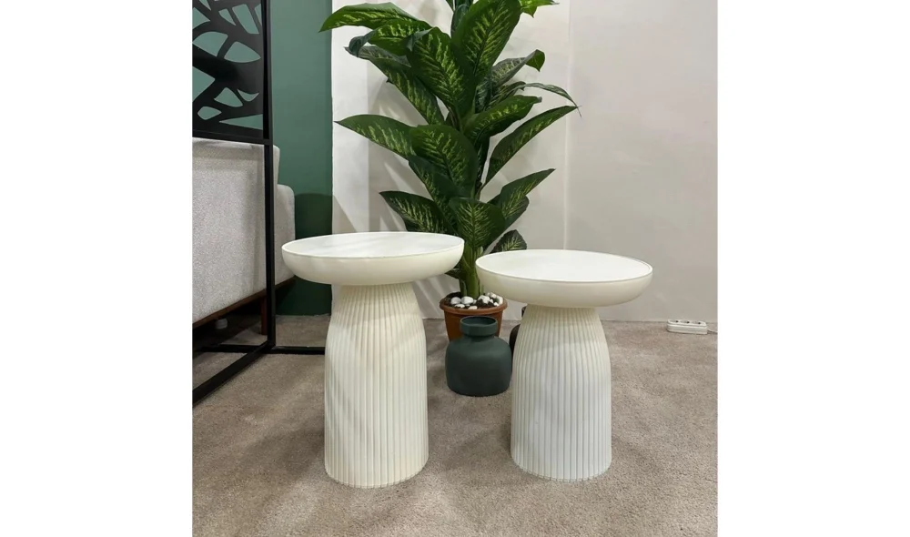 Bohem 2li Mantar Sehpa - Ceviz & Aytaşı