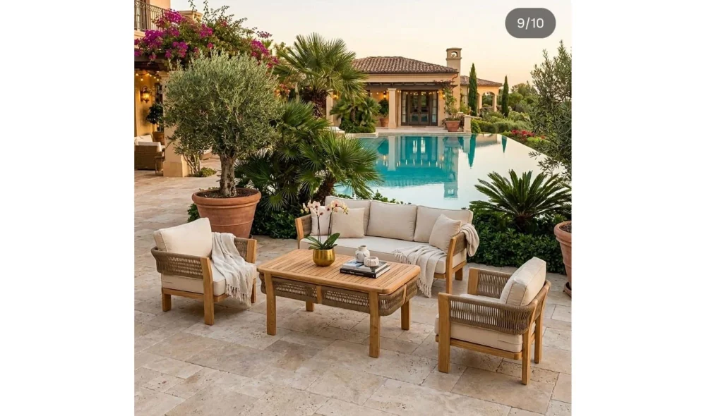 Miami Kahve İroko Bahçe ve Balkon Takımı
