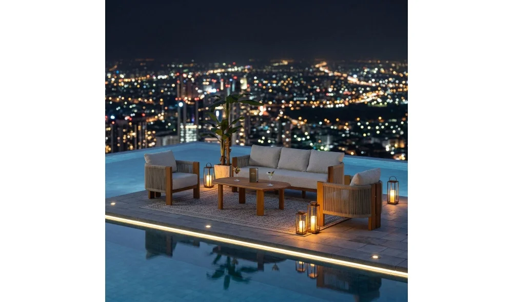 Lotus İroko Bahçe ve Balkon Takımı