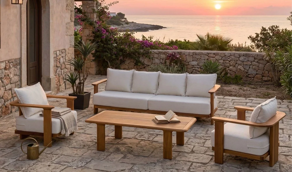 Leo 6 Kişilik İroko Bahçe ve Balkon Takımı