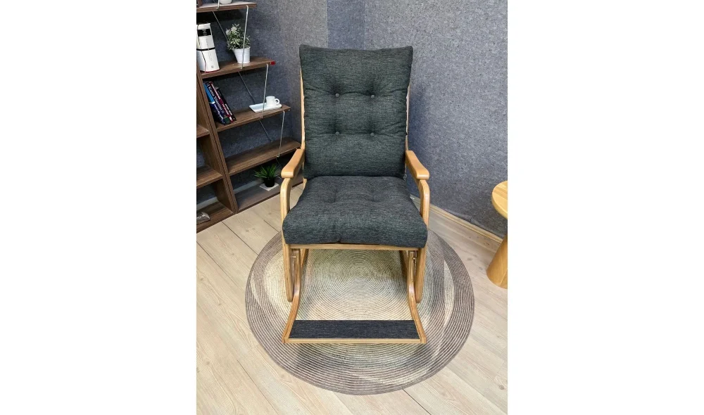 Kontes Naturel Gri Sallanır Sandalye Dinlenme Koltuğu