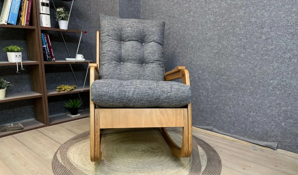 Kontes Naturel Gri Sallanır Sandalye Dinlenme Koltuğu