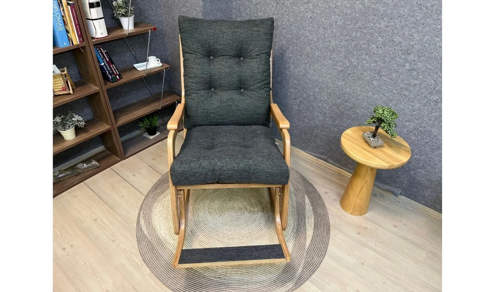 Kontes Naturel Gri Sallanır Sandalye Dinlenme Koltuğu