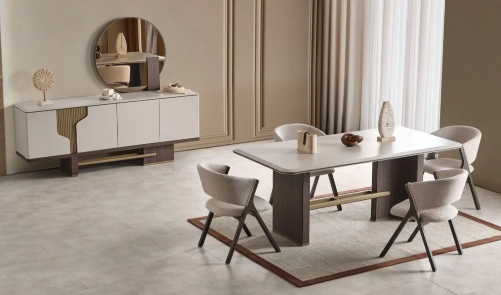 Ada Ceviz Yemek Odası Takımı