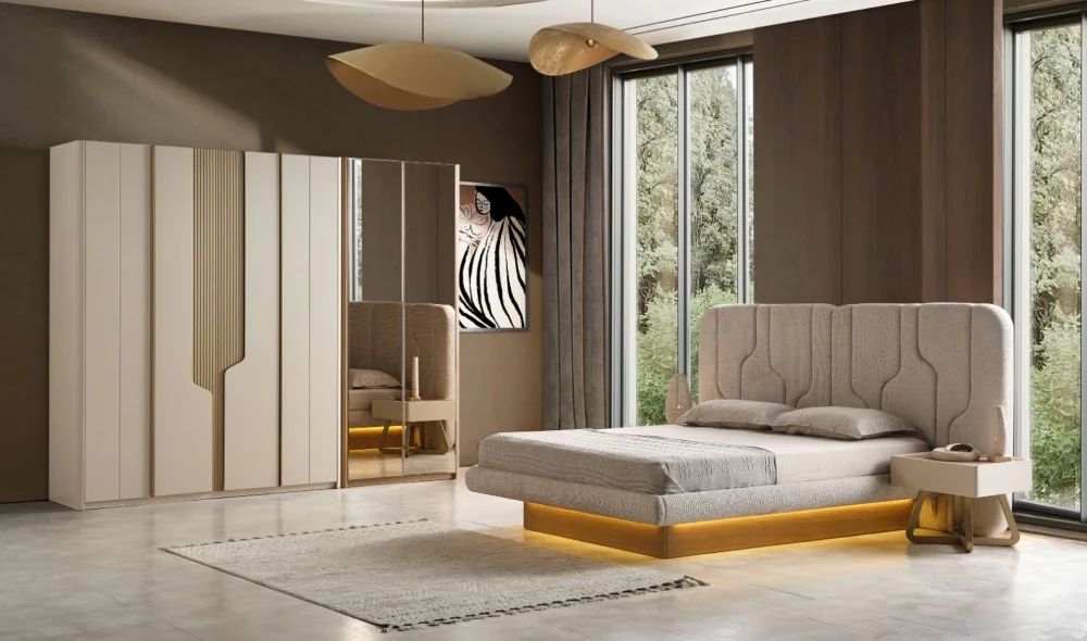 Ada Meşe Yatak Odası Takımı