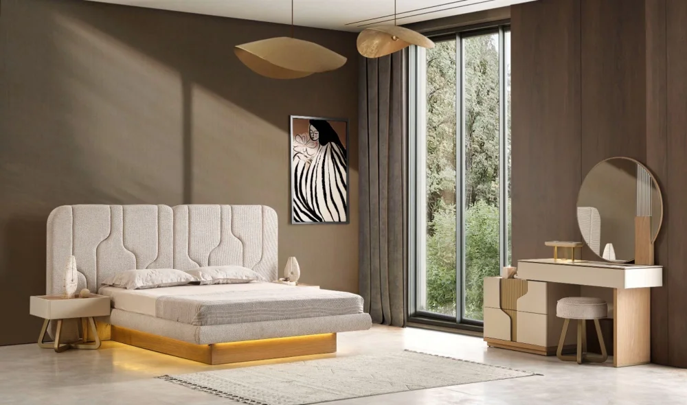 Ada Meşe Yatak Odası Takımı