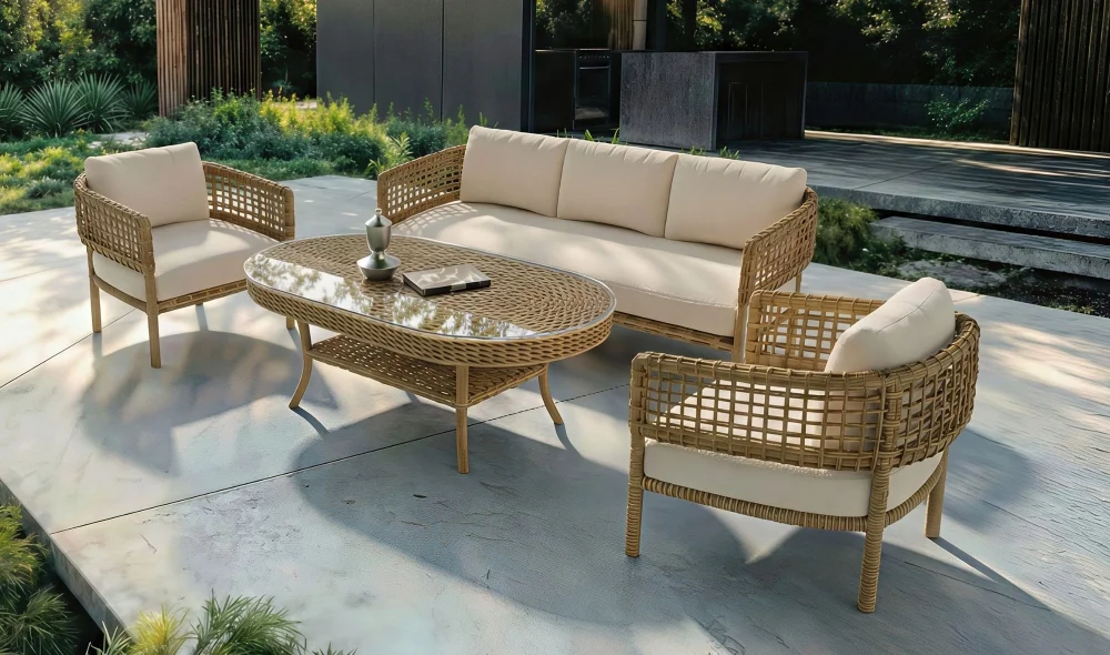 Ağva Rattan Camel Bahçe ve Balkon Takımı