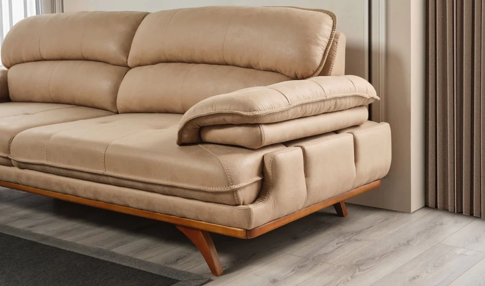 Akra Açık Kahve 3lü Koltuk