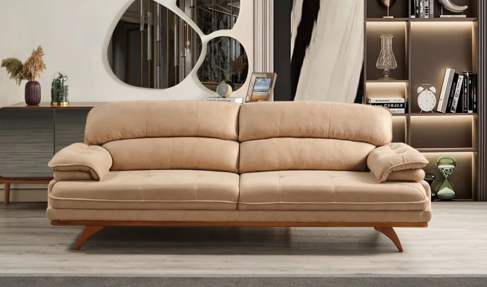 Akra Açık Kahve 3lü Koltuk