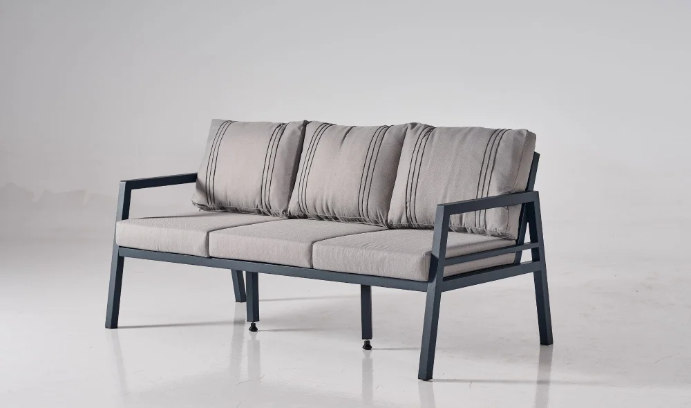 Alanya Plus Antrasit Üçlü Bahçe ve Balkon Takımı