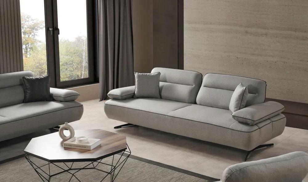 Alen Gri 3lü Koltuk