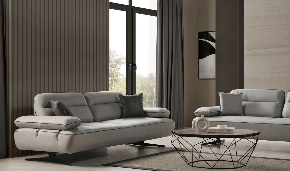 Alen Gri 3lü Koltuk