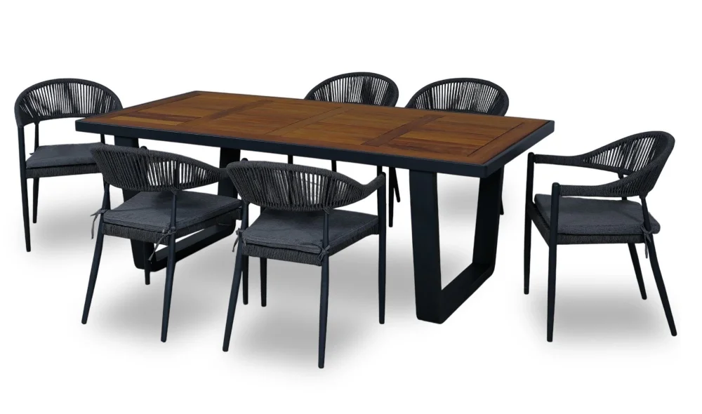 Alvis 6 Kişilik İroko Bahçe ve Balkon Takımı