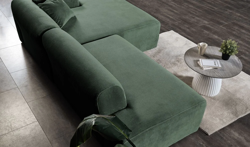 Anka Dinlenmeli Köşe Koltuk Takımı (Yeşil)